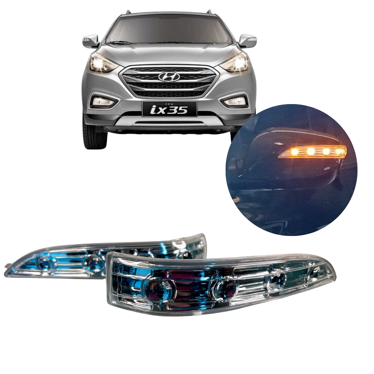 Pisca Seta Retrovisor Hyundai Ix35 Esquerdo 10 11 Ate 2019